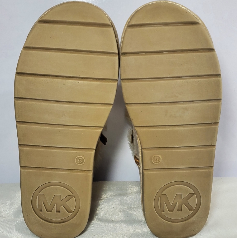 Michael Kors Women Size 5 Grace Tiff Gold Boots. - Picture 7 of 11
